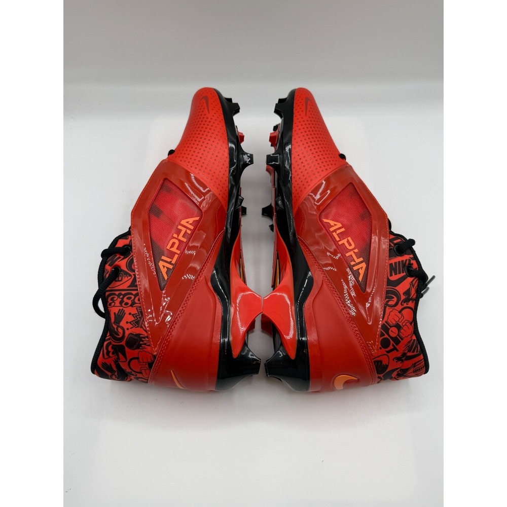 Nike Alpha Menace 4 Pro SE Football Cleats,Men's 13, Red Orange Black FQ3984-600 - Picture 8 of 12